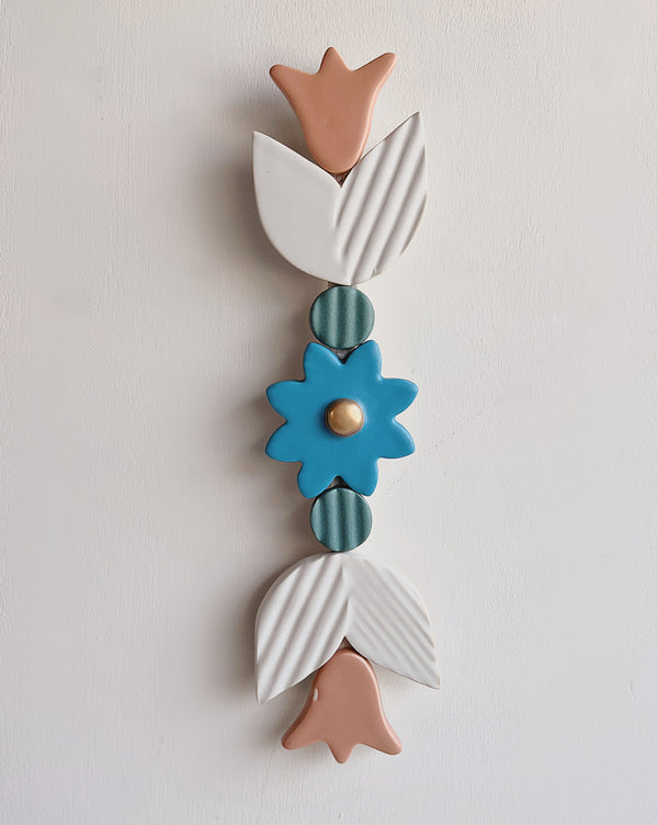 Mini Wall Hanging - Blue Bouquet Colorway