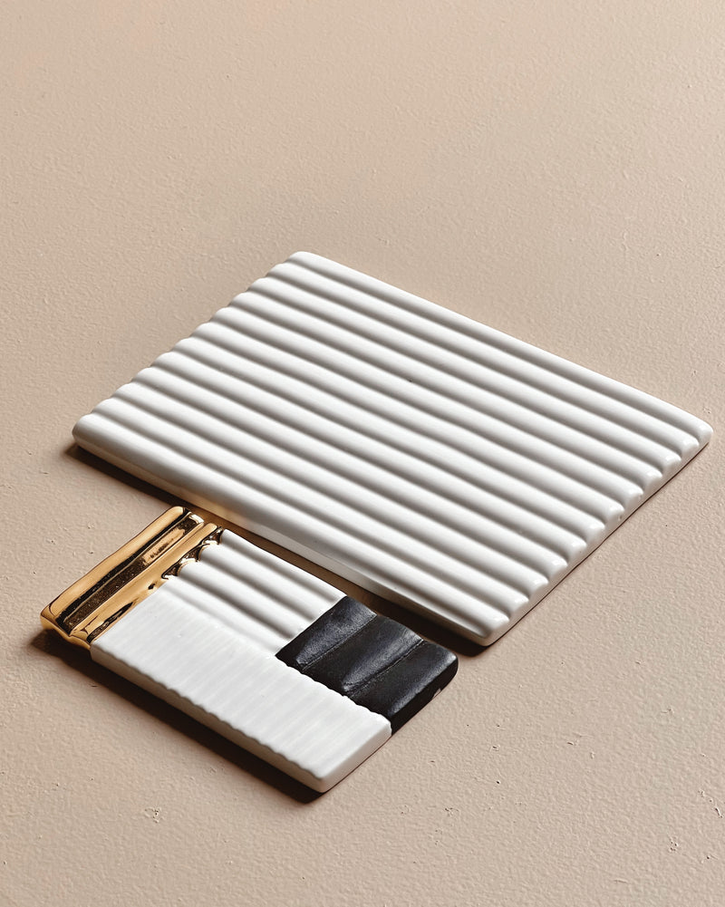 Tile in Ribbed Texture